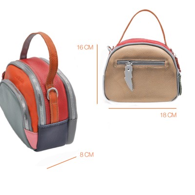 Sac à main en cuir à double anses 18x16x8 cm FRUITS