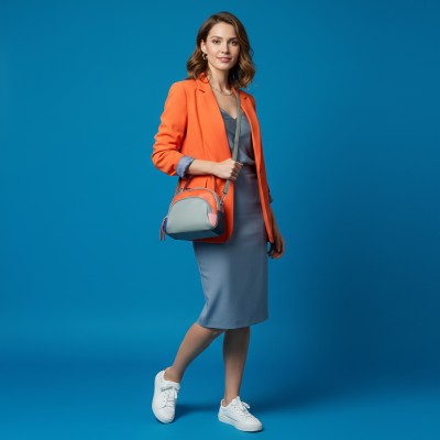 Sac à main en cuir à double anses 18x16x8 cm FRUITS