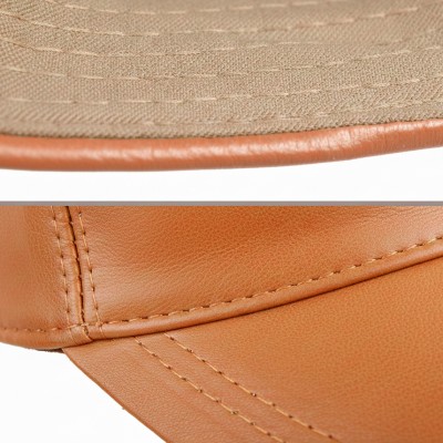 Casquette de baseball en cuir avec fermeture réglable