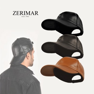 Casquette de baseball en cuir avec fermeture réglable