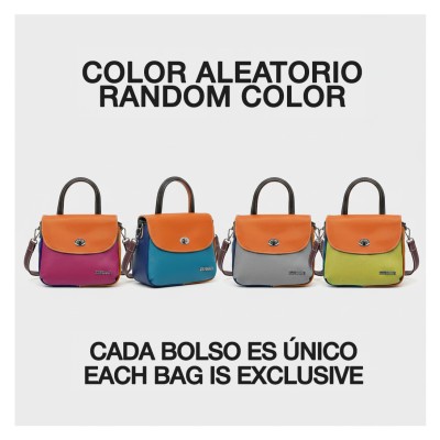 Sac à main en cuir à double anse 19x15x7 cm ICONO