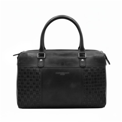 Sac à main en cuir tressé à double anses 23x29x10 cm TRAMA II