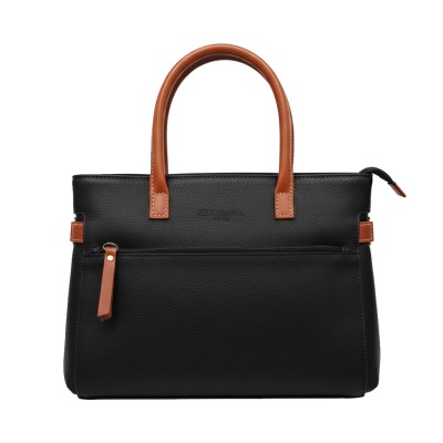 Sac à main en cuir à double anses 28x22x9 cm DOUBLE