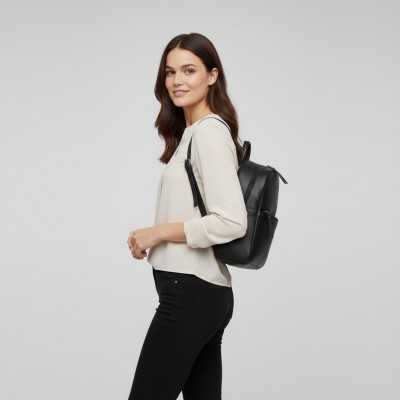 Sac à dos en cuir naturel 27x23x10 cm PUMPY