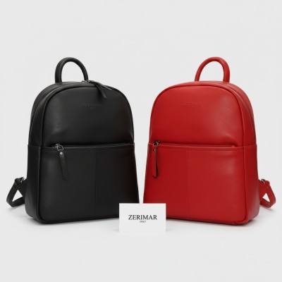 Sac à dos en cuir naturel 27x23x10 cm PUMPY