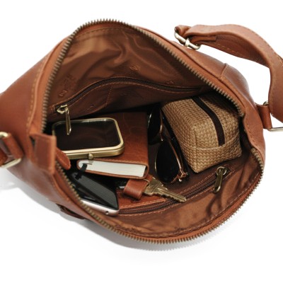 Sac bandoulière en cuir 27x24x7 cm PUNO