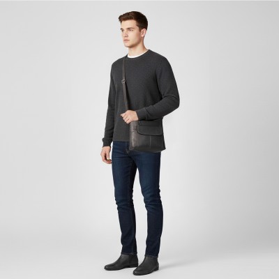 Sac bandoulière en cuir 27x24x7 cm PUNO