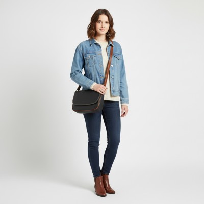 Sac bandoulière en cuir 25x20x8 cm SHALE