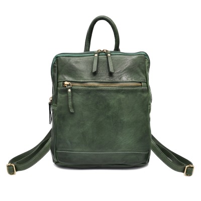 Sac à dos en cuir naturel 26x23x8 cm ANGLE