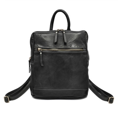 Sac à dos en cuir naturel 26x23x8 cm ANGLE