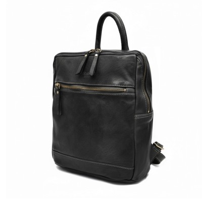 Sac à dos en cuir naturel 26x23x8 cm ANGLE