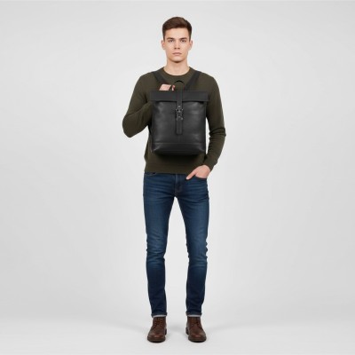 Sac à dos en cuir naturel 30x27x9 cm ASPA