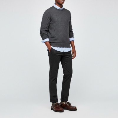 Chaussures bateau en cuir à lacets modèle BARREL