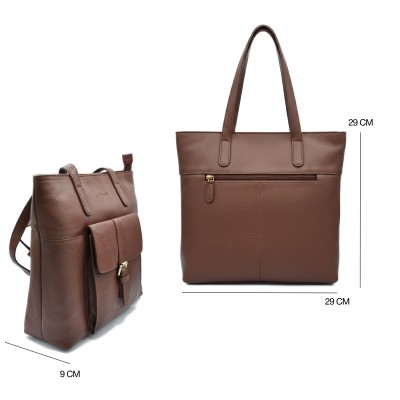 Sac à bandoulière en cuir 29x29x9 cm NYAMA