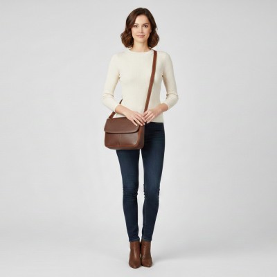 Sac bandoulière en cuir 19x25x8 cm MECO