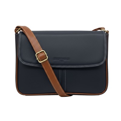 Sac bandoulière en cuir 19x25x8 cm MECO