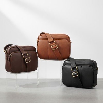 Sac bandoulière en cuir 20x26x9 cm SUQUE