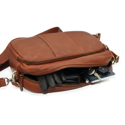 Sac bandoulière en cuir 20x26x9 cm SUQUE