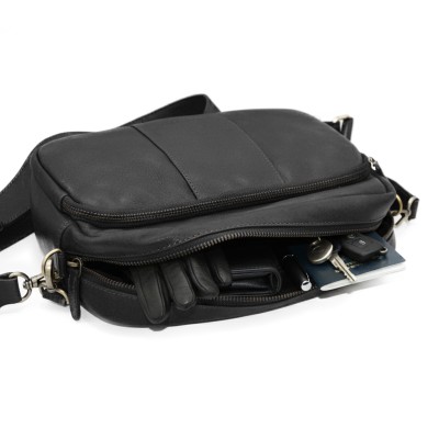 Sac bandoulière en cuir 20x26x9 cm SUQUE