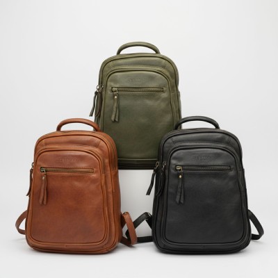 Sac à dos en cuir naturel 28x22x8 cm MELI