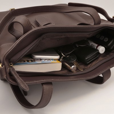 Sac à main en cuir à double anses 26x26x9 cm DEAN