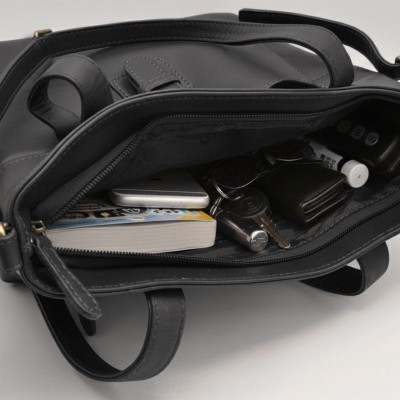 Sac à main en cuir à double anses 26x26x9 cm DEAN