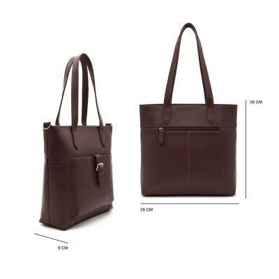 Sac à main en cuir à double anses 26x26x9 cm DEAN