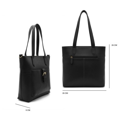 Sac à main en cuir à double anses 26x26x9 cm DEAN