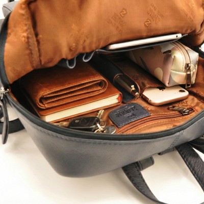 Sac à dos en cuir naturel 30x23x15 cm JARBO