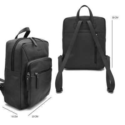 Sac à dos en cuir naturel 30x23x15 cm JARBO