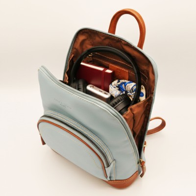 Sac à dos en cuir naturel 27x25x9 cm EYES