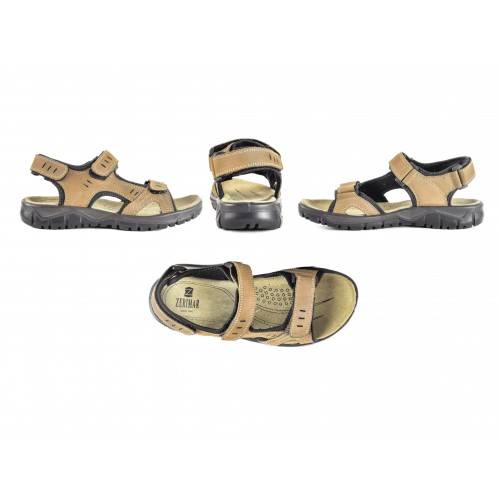 Sandales en cuir STONE avec fermeture velcro