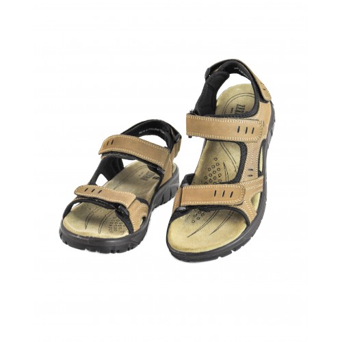 Sandales en cuir STONE avec fermeture velcro
