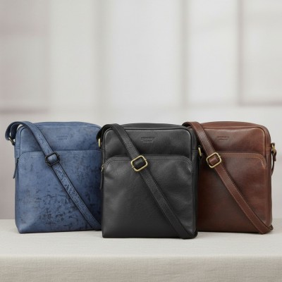 Sac bandoulière en cuir modèle NAGIB 30x25x9 cm