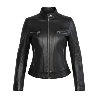Veste en cuir avec fermeture éclair BISTRE