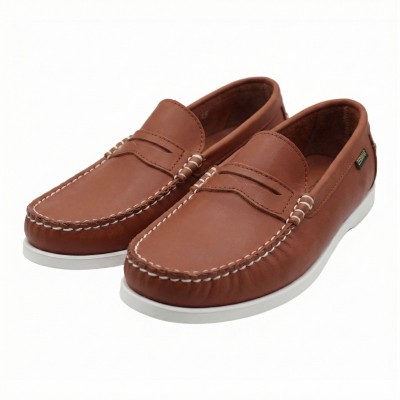 Mocassins en cuir avec barrette modèle WALACE