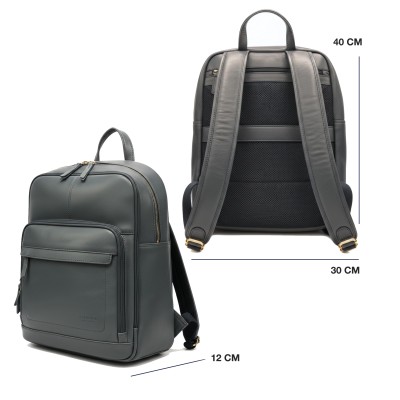 Sac à dos en cuir naturel 30x40x12 cm MERCO