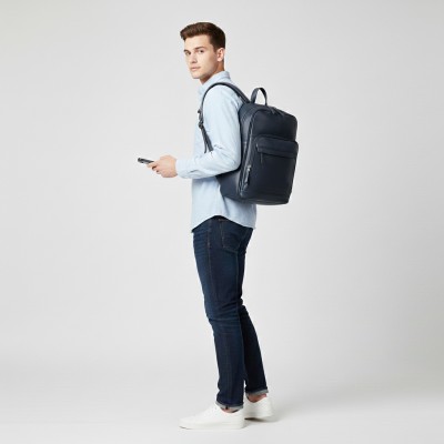 Sac à dos en cuir naturel 30x40x12 cm MERCO