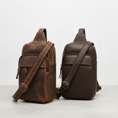 Sac bandoulière en cuir modèle DUNN 25x14x7 cm