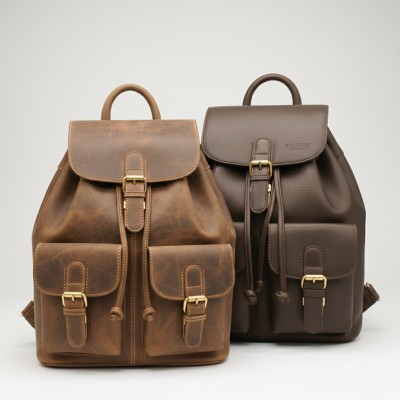 Sac à dos en cuir naturel 40x33x11 cm BEFIK