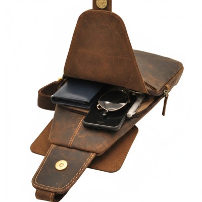 Sac bandoulière en cuir modèle ROTE 29x18x5 cm