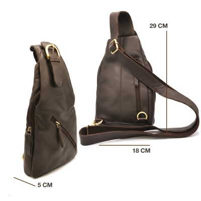 Sac bandoulière en cuir modèle ROTE 29x18x5 cm