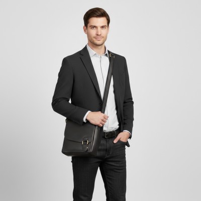 Sac bandoulière en cuir modèle CAVAL 28x23x7 cm