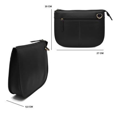 Sac bandoulière en cuir 27x20x6,5 cm LATERI