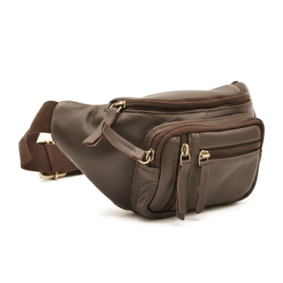 Banane en cuir avec plusieurs compartiments 26x12x6 cm