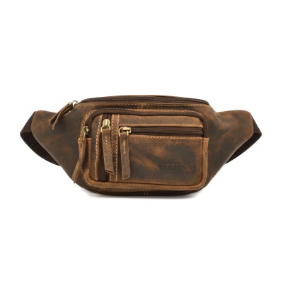 Banane en cuir avec plusieurs compartiments 26x12x6 cm