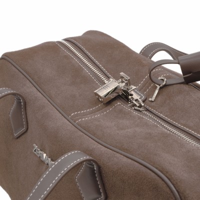 Sac bandoulière en daim avec cadenas et clé 34x20x12 cm