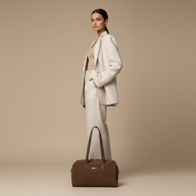 Sac bandoulière en daim avec cadenas et clé 34x20x12 cm