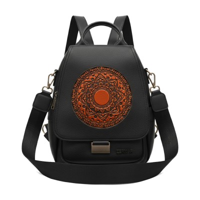 Sac à dos en cuir naturel 28x23x13 cm NORAK