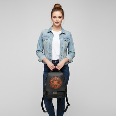 Sac à dos en cuir naturel 28x23x13 cm NORAK